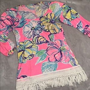 💗Lilly Pulitzer Off the Shoulder Shirt - Size S💗